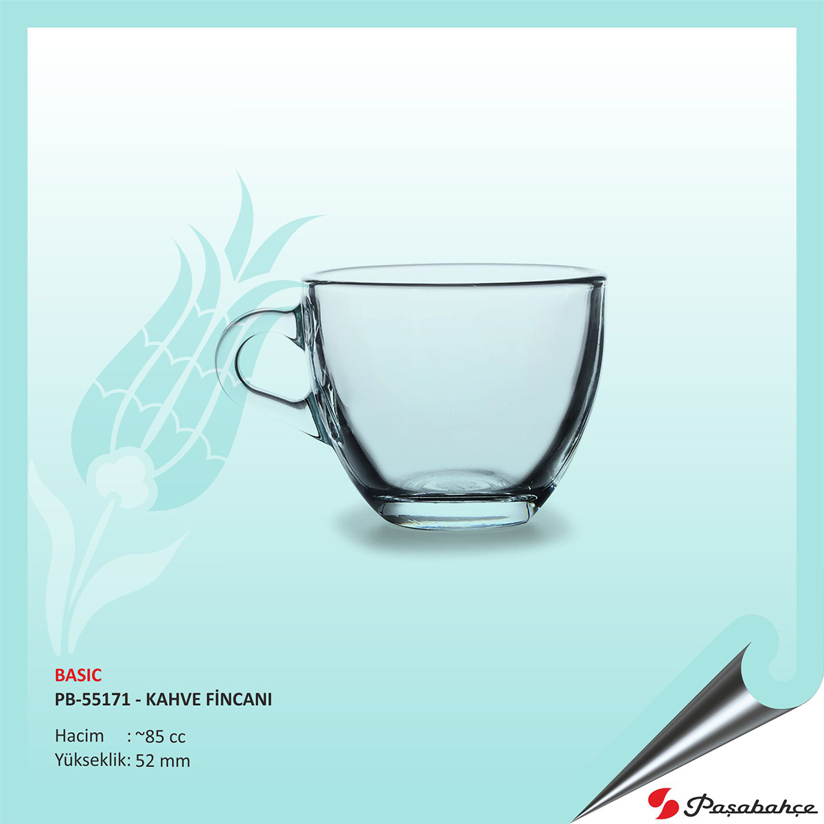 Paşabahçe Basıc Pb-55171 - Baskılı Kahve Fincanı 85 cc Paşabahçe Basıc Pb-55171 - Baskılı Kahve Fincanı 85 cc