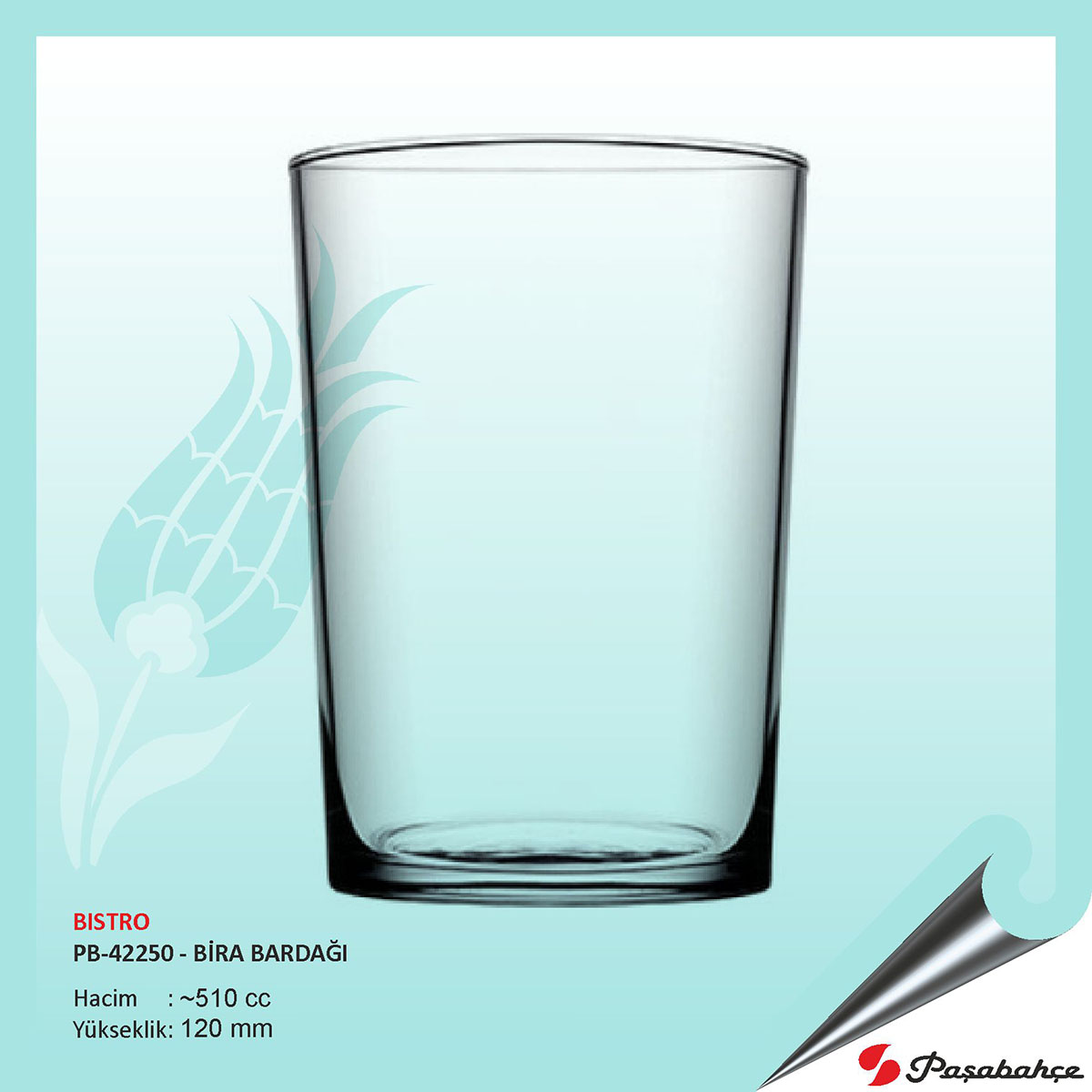 Baskılı Paşabahçe Bistro Pb-42250 - Bira Bardağı 510 cc Baskılı Paşabahçe Bistro Pb-42250 - Bira Bardağı 510 cc