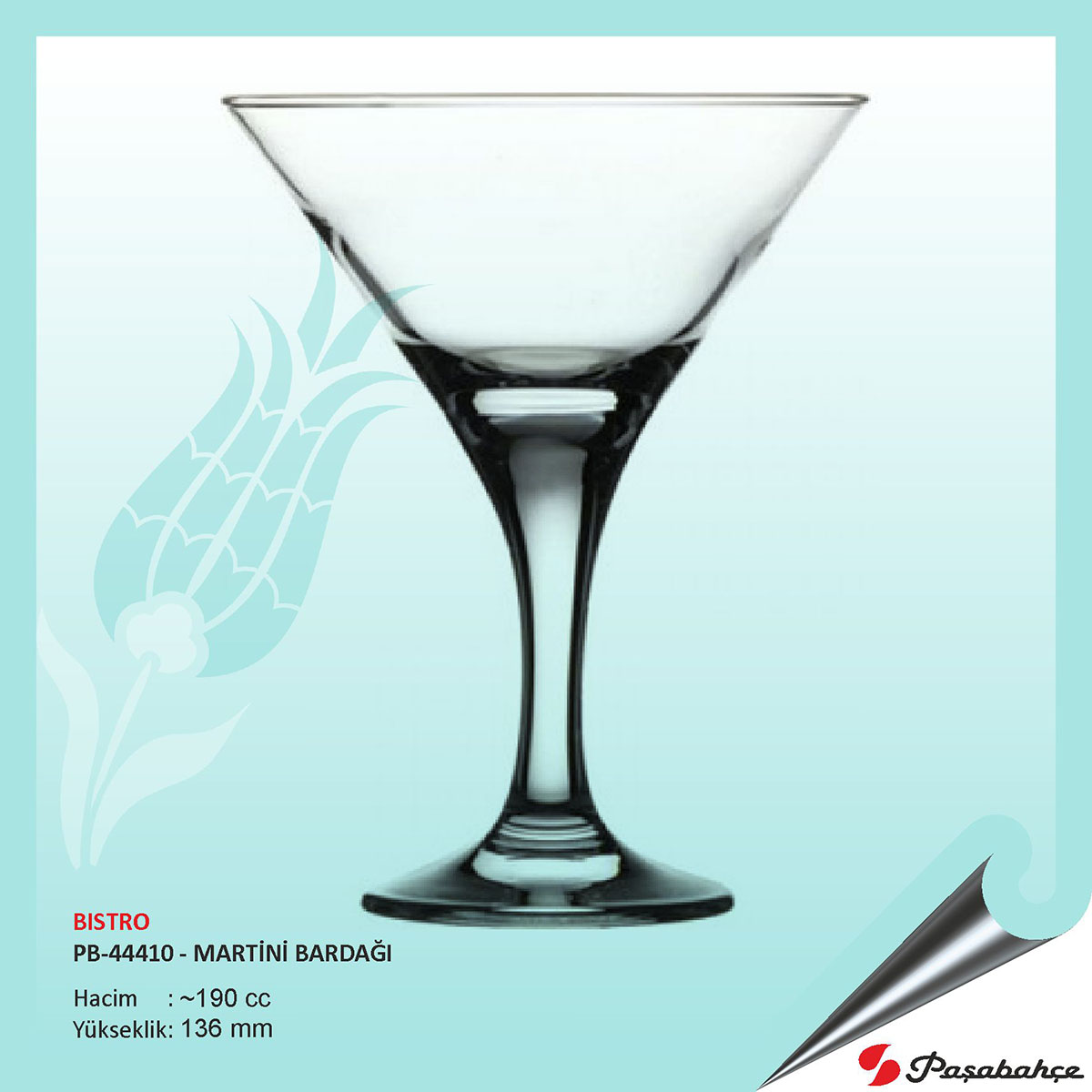 Bıstro Pb-44410 - Martini Bardağı Kadeh 190 cc 96