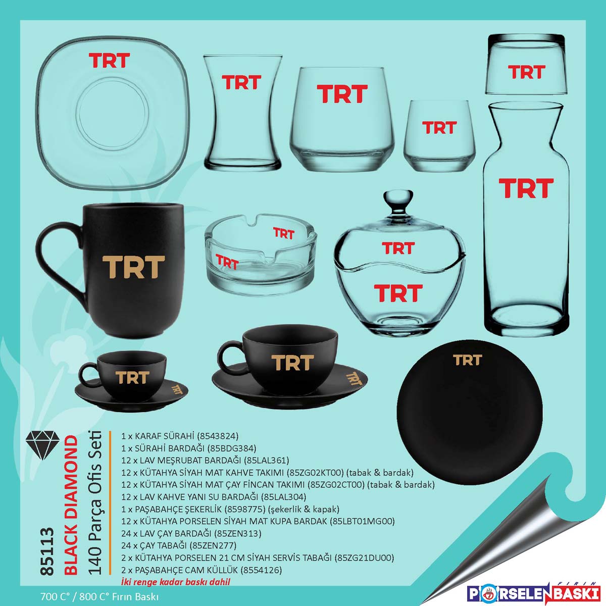 Baskılı Black Diamond 140 Parça Ofis Seti Baskılı Black Diamond 140 Parça Ofis Seti