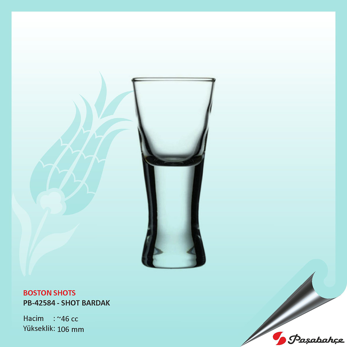 Paşabahçe Boston Shots Pb-42584 - Baskılı Shot Bardak 46 cc Paşabahçe Boston Shots Pb-42584 - Baskılı Shot Bardak 46 cc