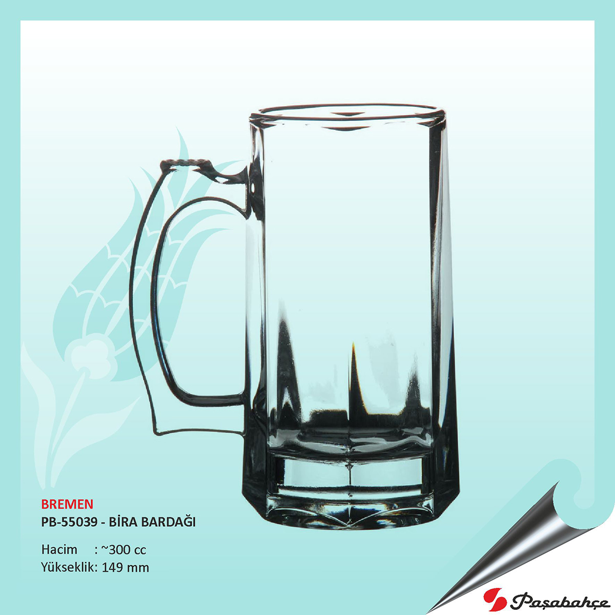 Paşabahçe Bremen Pb-55039 - Baskılı Bira Bardağı 300 cc Paşabahçe Bremen Pb-55039 - Baskılı Bira Bardağı 300 cc