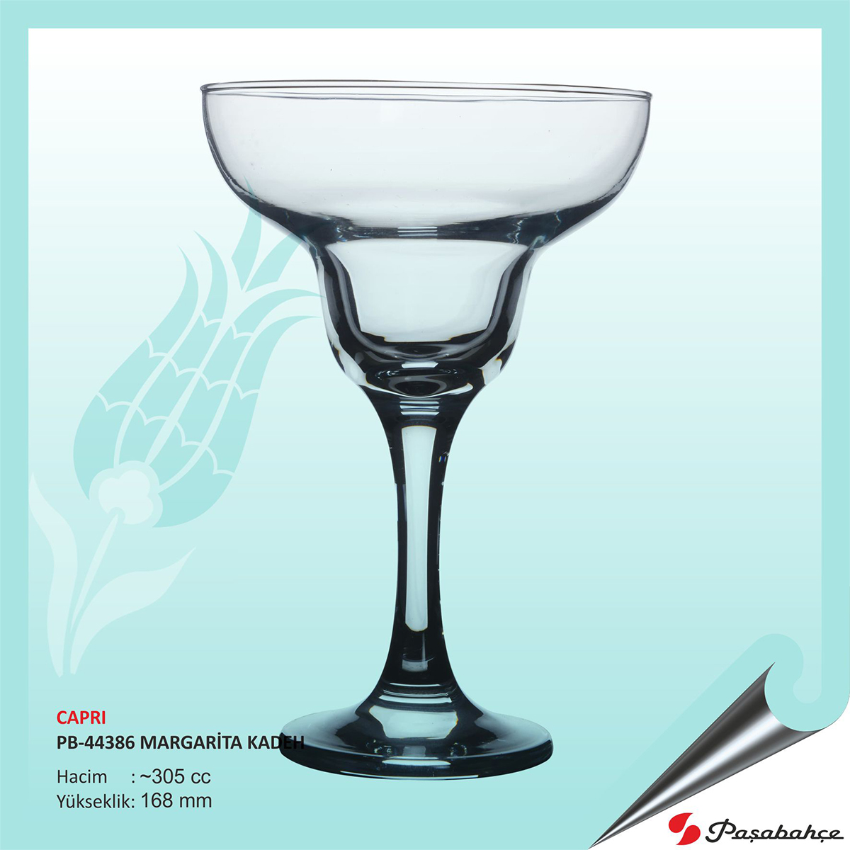 Caprı Pb-44386 Baskılı Margarita Kadeh 305 c