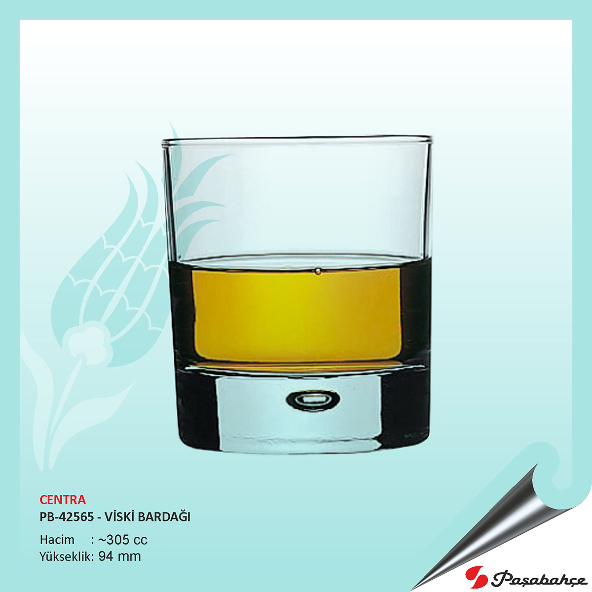 Paşabahçe Centra Pb-42565 - Baskılı Viski Bardağı 305 cc Paşabahçe Centra Pb-42565 - Baskılı Viski Bardağı 305 cc