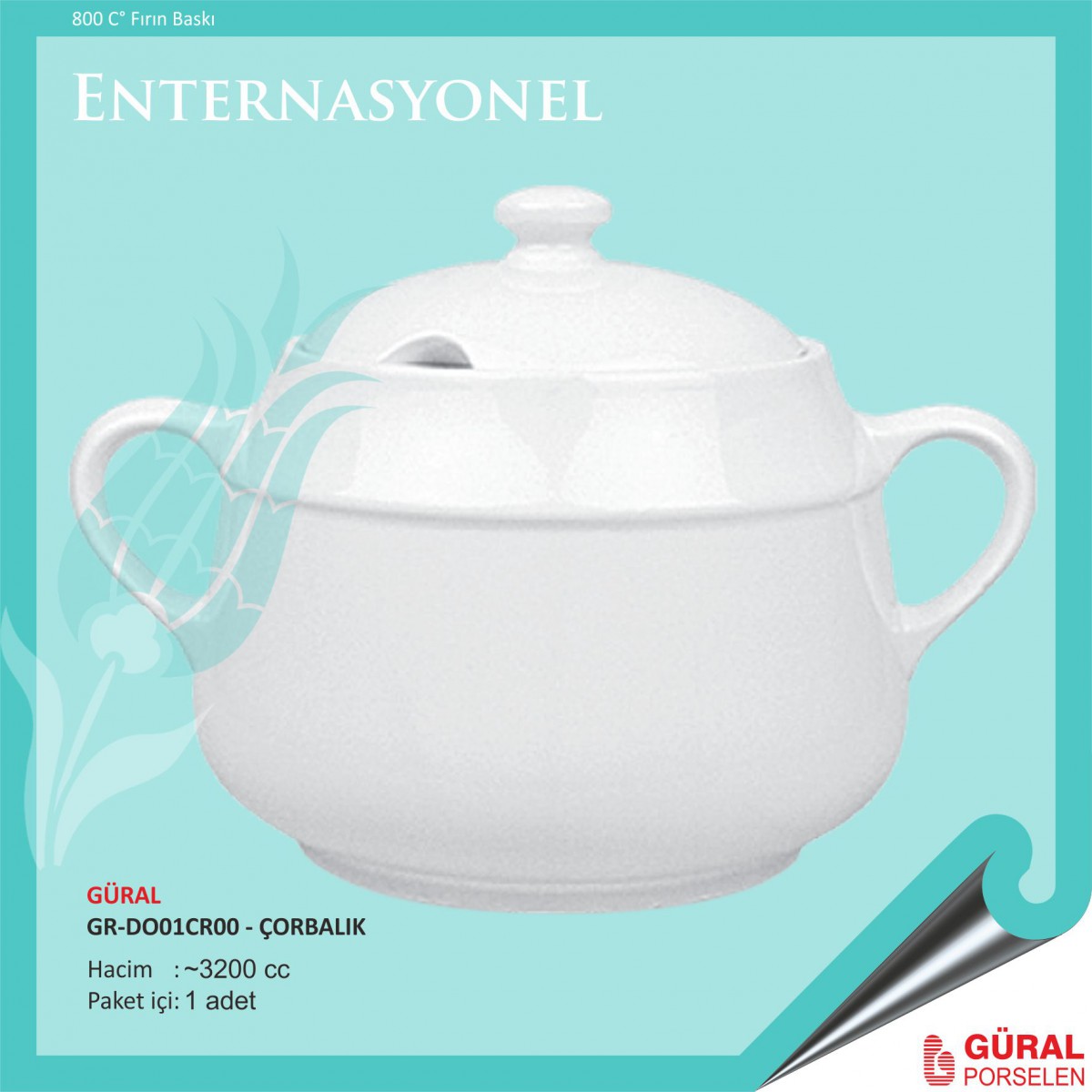 Baskılı Enternasyonel Porselen Çorbalık