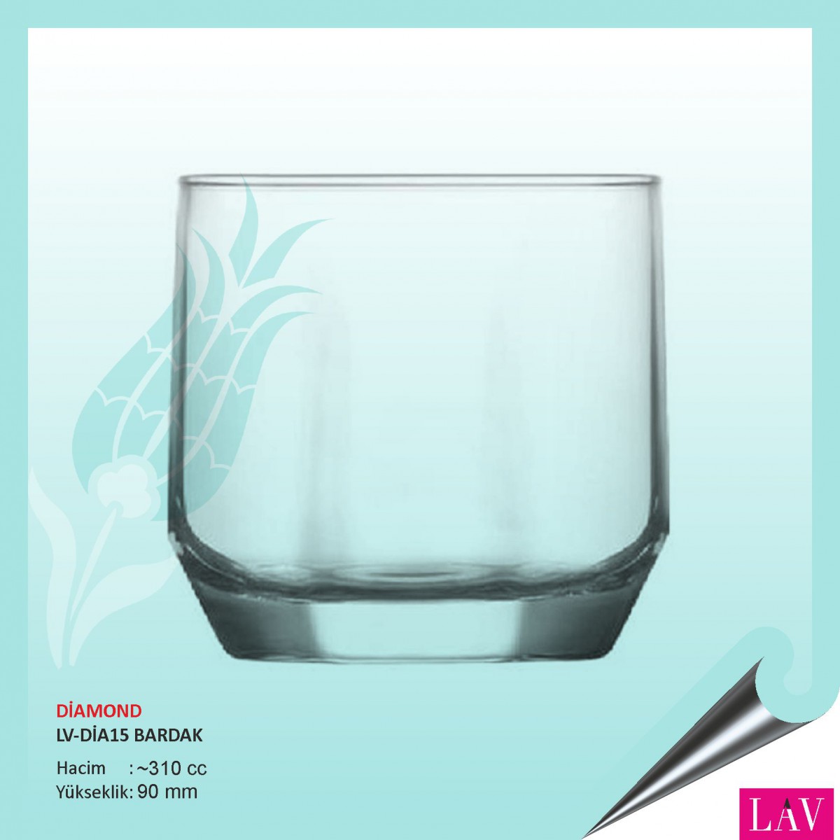 Diamond Su Bardağı 215 cc 500