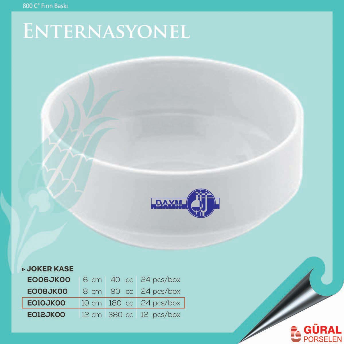 Baskılı Enternasyonel Joker Kase 10 cm