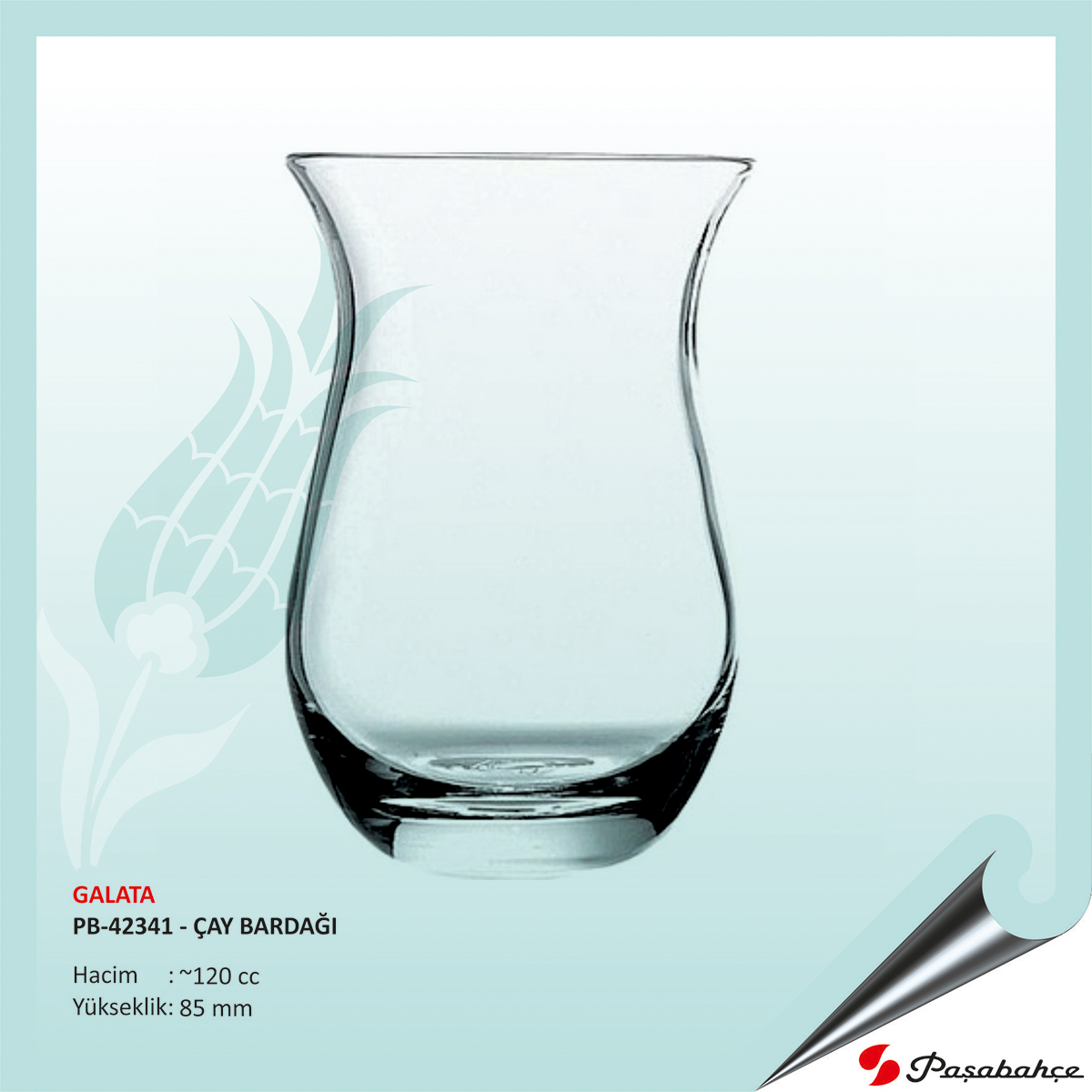 Paşabahçe Galata Pb-42341 - Baskılı Çay Bardağı 120 cc Paşabahçe Galata Pb-42341 - Baskılı Çay Bardağı 120 cc