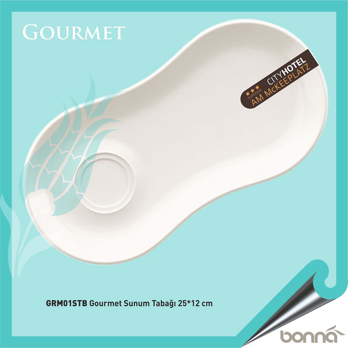 Gourmet Sunum Tabağı 25*12 cm