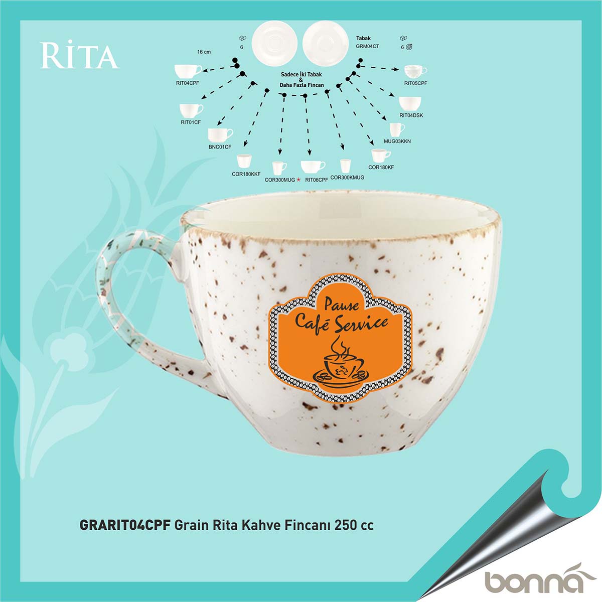 Grain Rita Kahve Fincanı 250 cc