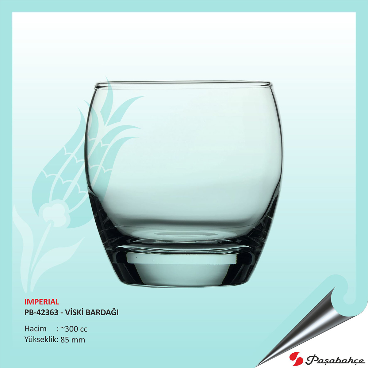 Paşabahçe Imperıal Pb-42363 - Baskılı Viski Bardağı 300 cc Paşabahçe Imperıal Pb-42363 - Baskılı Viski Bardağı 300 cc