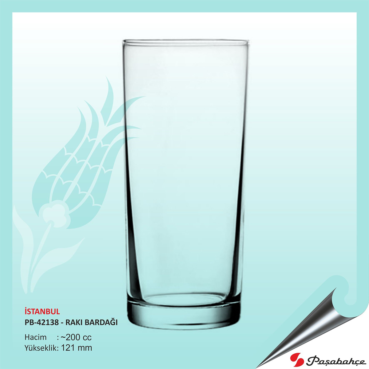 İstanbul Pb-42138 - Baskılı Rakı Bardağı 200 cc