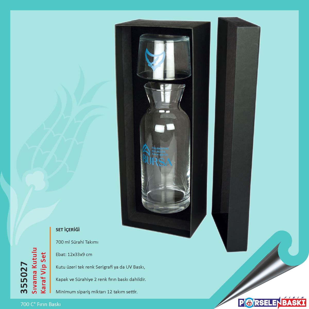 Baskılı Karaf Vip Set