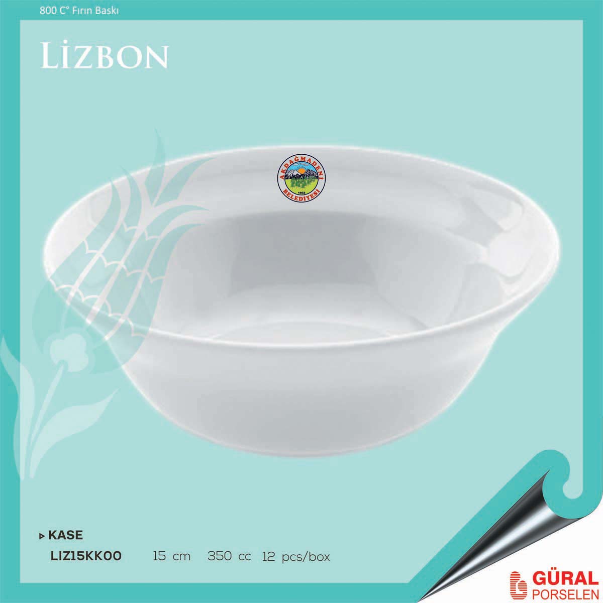 Baskılı Lizbon Kase 15 cm