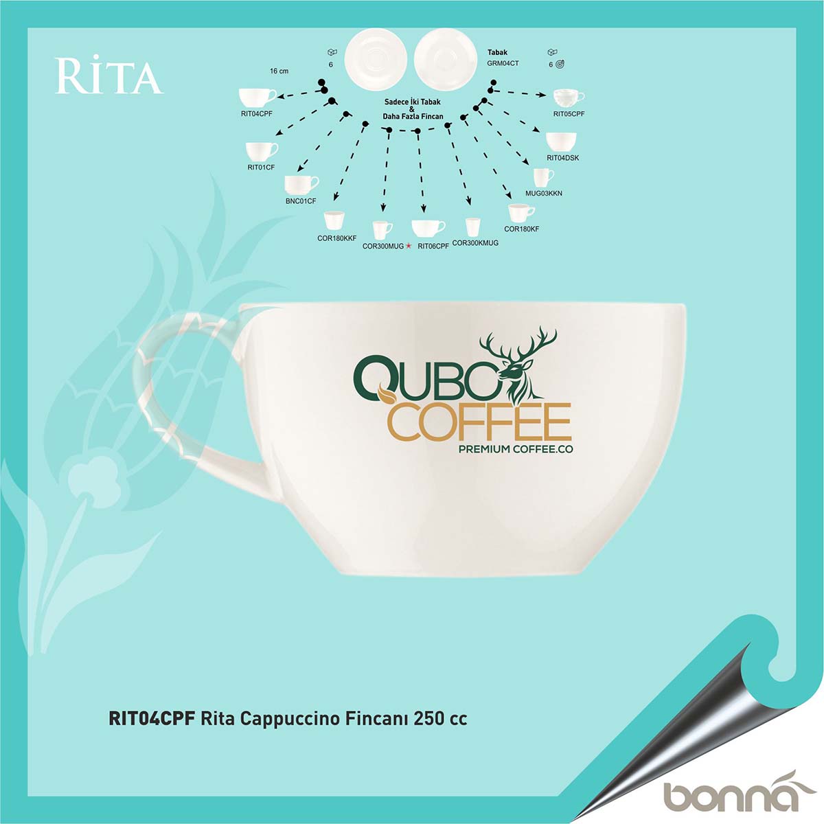 Rita Cappuccino Fincanı 250 cc
