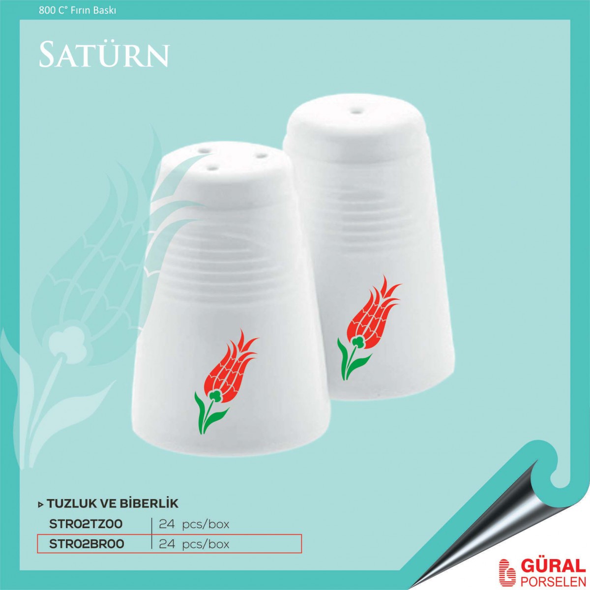 Baskılı Satürn Biberlik