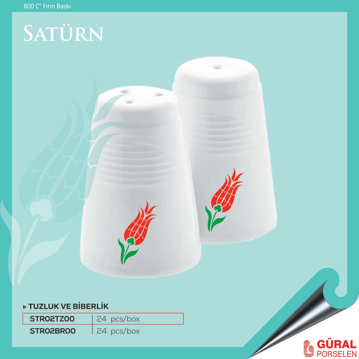 Baskılı Satürn Tuzluk