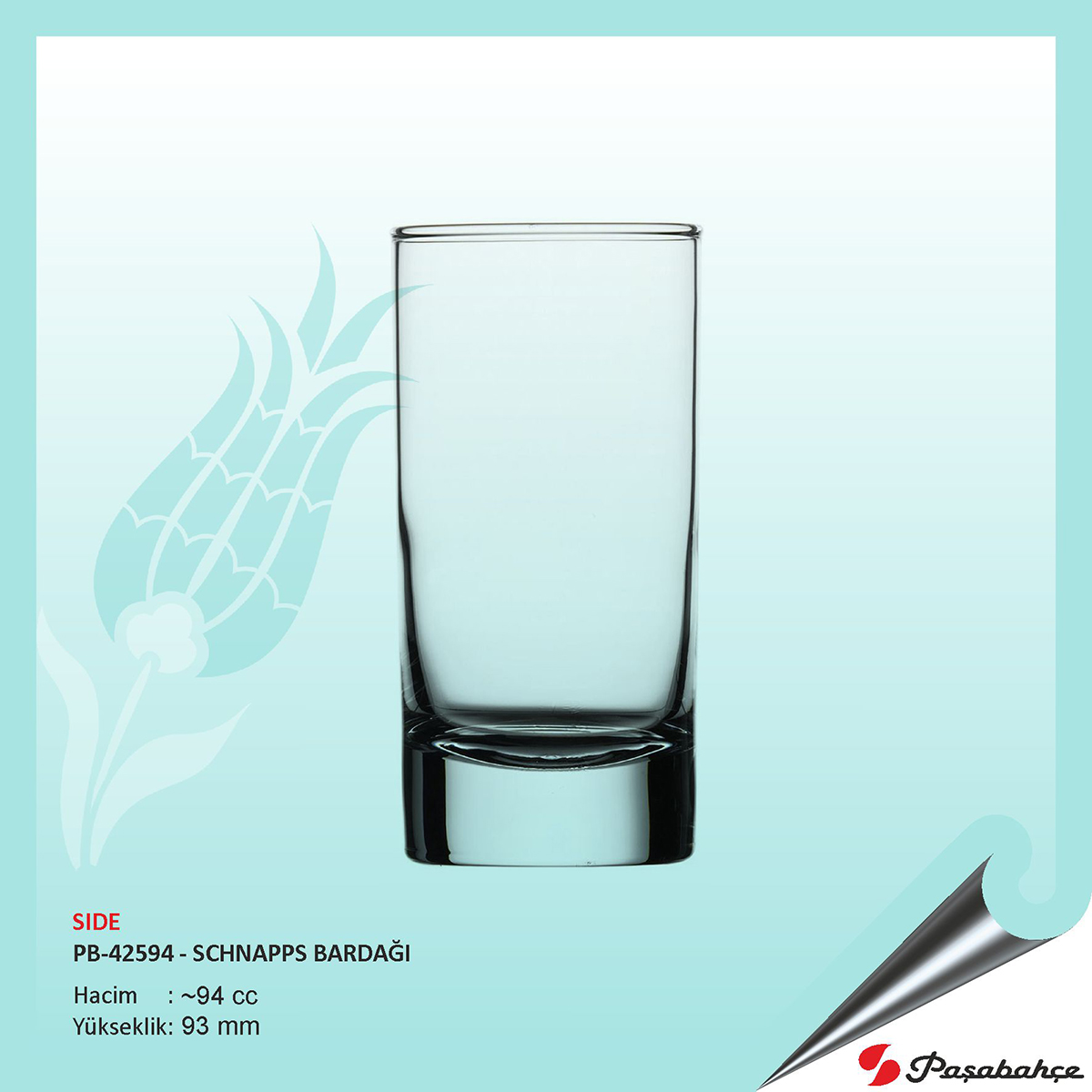 Paşabahçe Sıde Pb-42594 - Baskılı Schnapps Bardağı 94 cc Paşabahçe Sıde Pb-42594 - Baskılı Schnapps Bardağı 94 cc