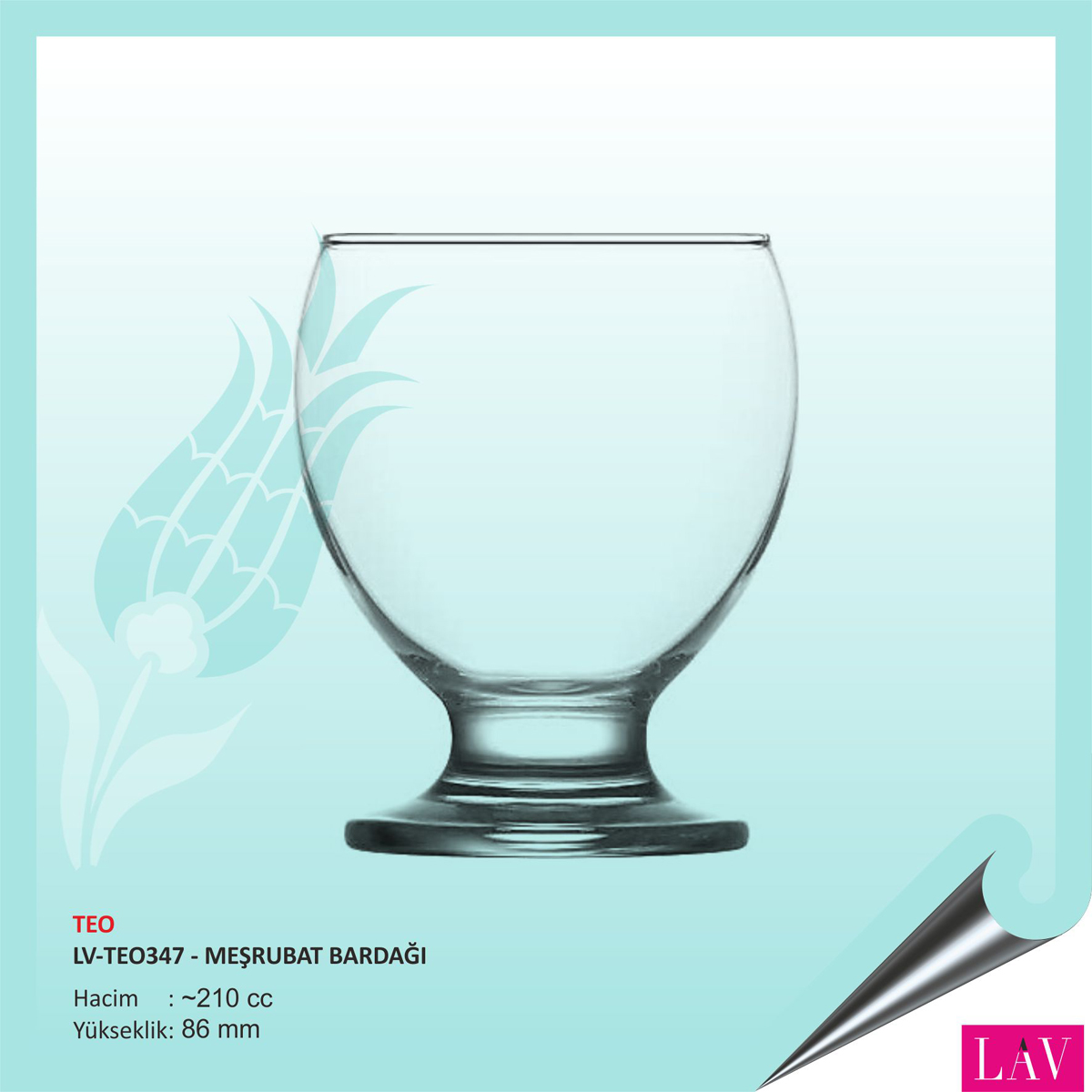 Teo Meşrubat Bardağı 210 cc 96