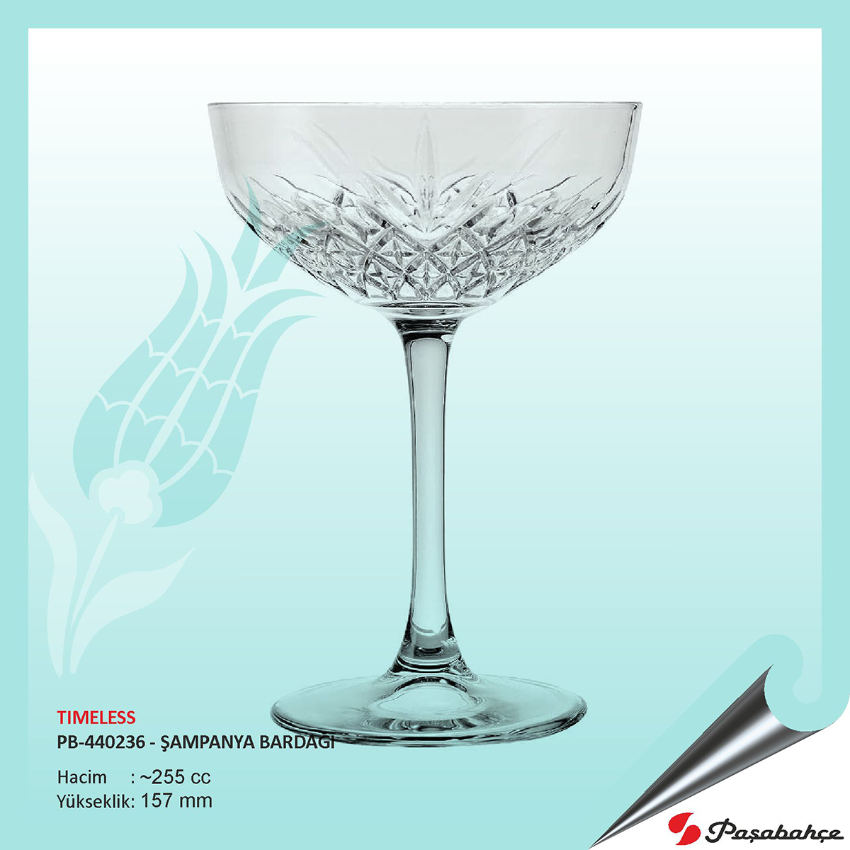 Tımeless Pb-440236 - Şampanya Bardağı Kadeh 255 cc 240