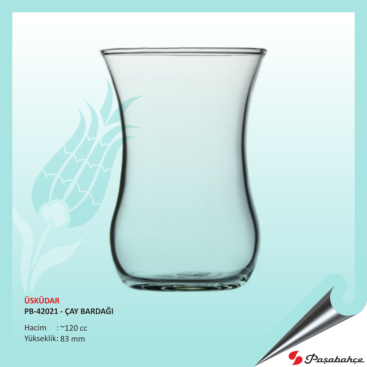 Üsküdar Pb-42021 - Baskılı Çay Bardağı 120 cc