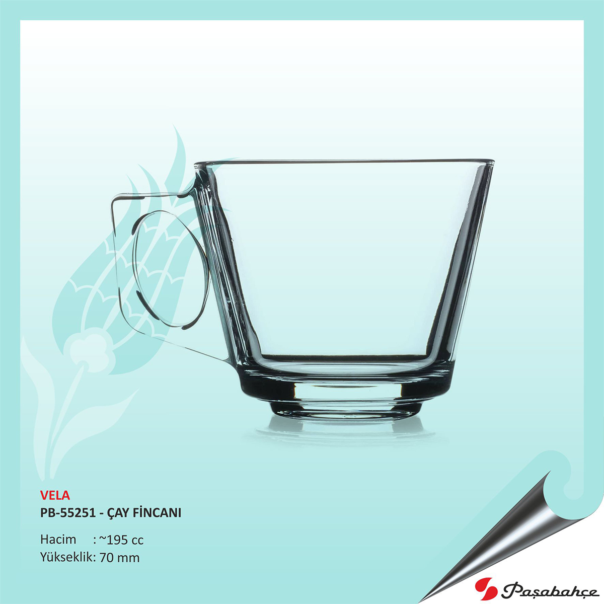 Paşabahçe Vela Pb-55251 - Baskılı Çay Fincanı 195 cc Paşabahçe Vela Pb-55251 - Baskılı Çay Fincanı 195 cc