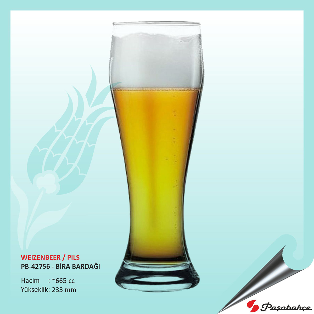 Paşabahçe Weızenbeer / Pıls Pb-42756 - Baskılı Bira Bardağı 665 cc Paşabahçe Weızenbeer / Pıls Pb-42756 - Baskılı Bira Bardağı 665 cc