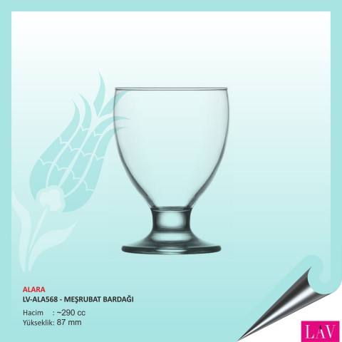 Alara Baskılı Meşrubat Bardağı 290 cc