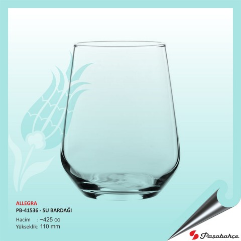 Allegra Pb-41536 - Baskılı Su Bardağı 425 cc
