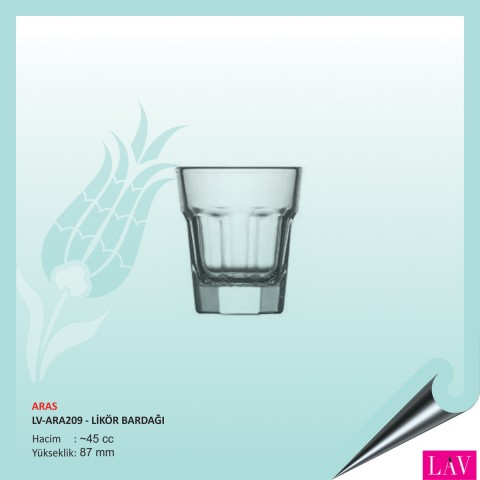 Lav Aras Baskılı Likör Bardağı 45 cc Lav Aras Baskılı Likör Bardağı 45 cc