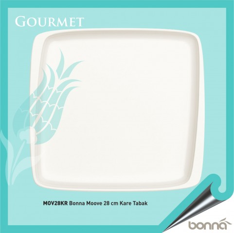 Baskılı Bonna Moove 28 Cm Kare Tabak