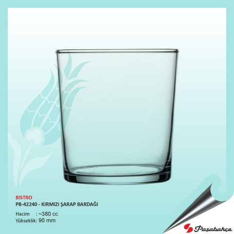 Baskılı Bistro Pb-42240 - Su Bardağı 380 cc