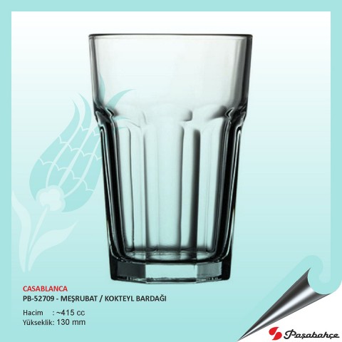 Casablanca Pb-52709 - Baskılı Meşrubat / Kokteyl Bardağı 415 cc