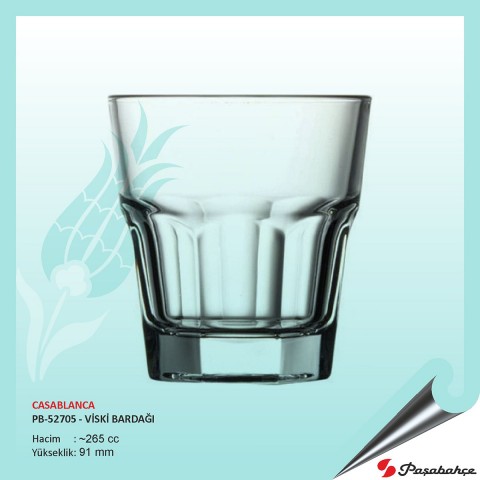 Casablanca Pb-52705 - Baskılı Viski Bardağı 265 cc