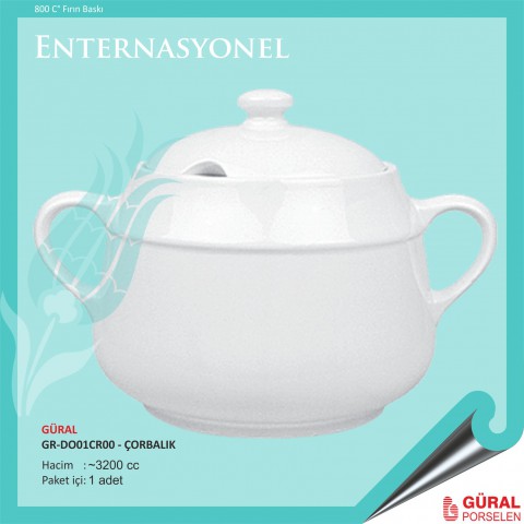 Baskılı Enternasyonel Porselen Çorbalık