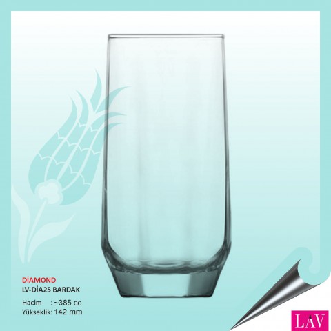 Diamond Meşrubat Bardağı 385 cc 72
