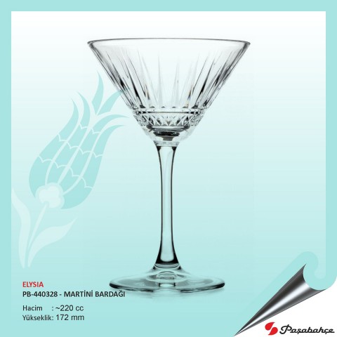 Elysıa Pb-440328 - Martini Bardağı Kadeh 220 cc 48