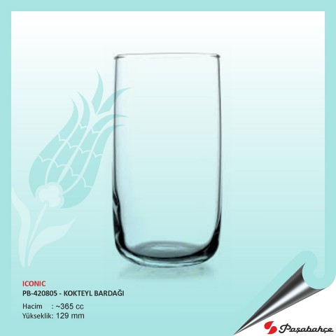 Iconıc Pb-420805 - Baskılı Kokteyl Bardağı 365 cc
