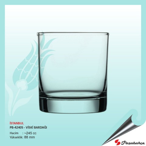 İstanbul Pb-42405 - Baskılı Viski Bardağı 245 cc