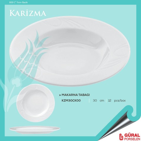 Baskılı Karizma Makarna Tabağı 30 cm