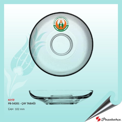 Keyif Pb-54201 - Baskılı Çay Tabağı 102 mm