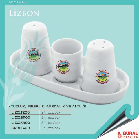 Baskılı Lizbon Tuzluk