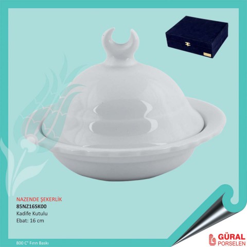 Baskılı Nazende Şekerlik 16 cm