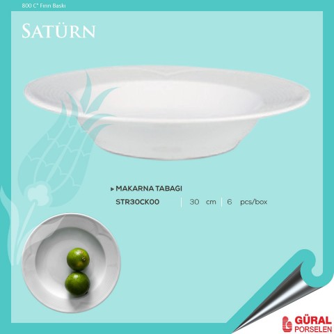 Baskılı Satürn Makarna Tabağı 30 cm