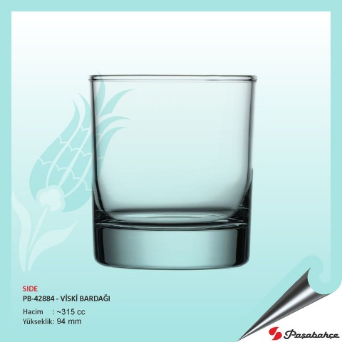 Sıde Pb-42884 - Baskılı Viski Bardağı 315 cc