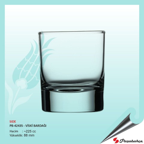Sıde Pb-42435 - Baskılı Viski Bardağı 225 cc