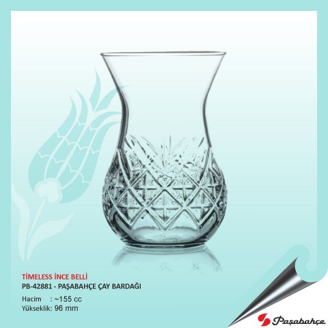 Timeless İnce Belli  Pb-42881 - Paşabahçe Çay Bardağı 170 cc 500