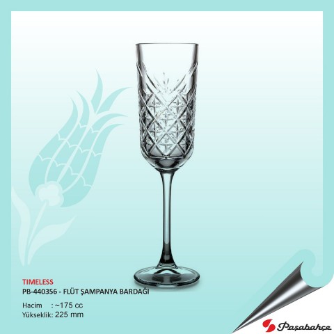 Tımeless Pb-440356 - Flüt Şampanya Bardağı Kadeh 175 cc 96