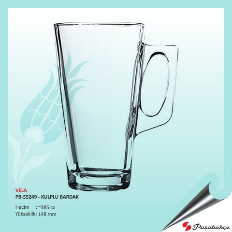 Vela Pb-55249 - Baskılı Kulplu Bardak 385 cc