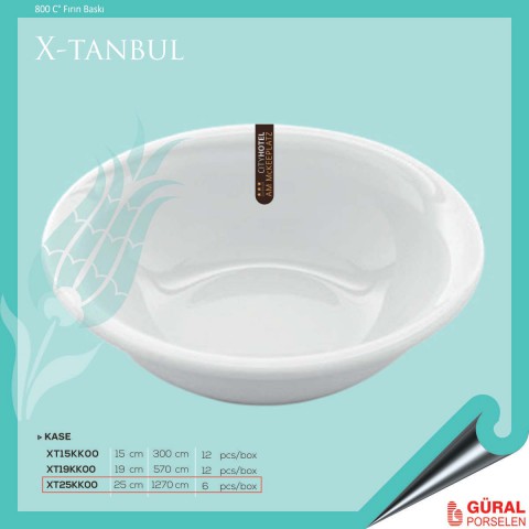 Baskılı X-tanbul Kase 25 cm